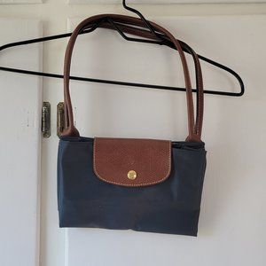 Le Pliage Longchamp bag medium blue grey